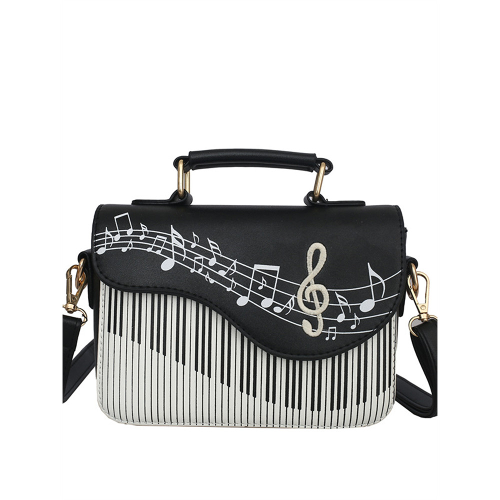Music Notes & Piano Inspired Crossbody Bag
