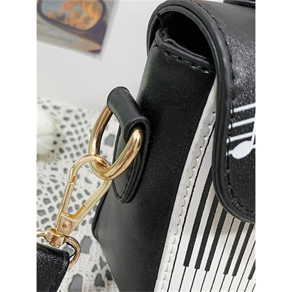 Music Notes & Piano Inspired Crossbody Bag