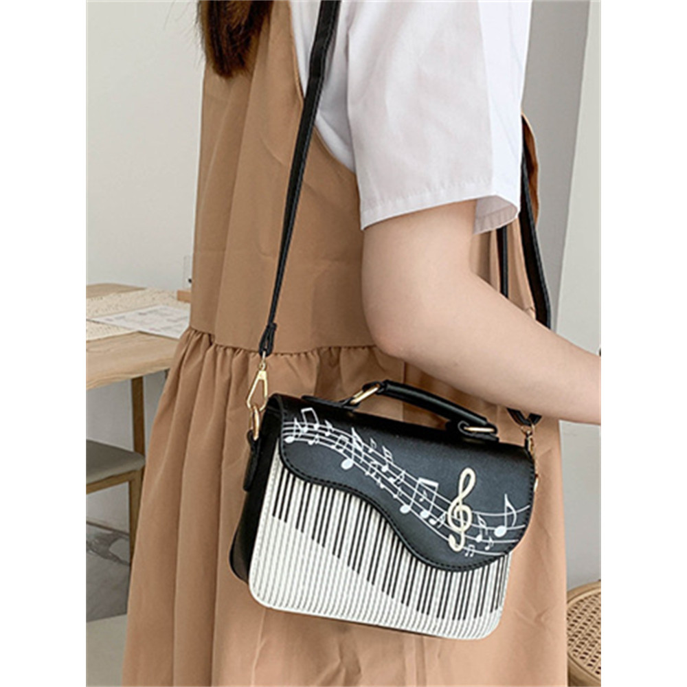 Music Notes & Piano Inspired Crossbody Bag