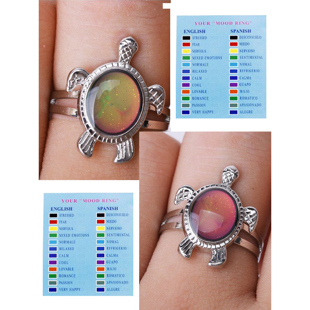 Ocean Element Temperature Color Change Turtle Ring