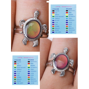Ocean Element Temperature Color Change Turtle Ring