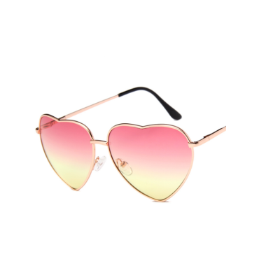 Ocean Series Peach Heart Glasses