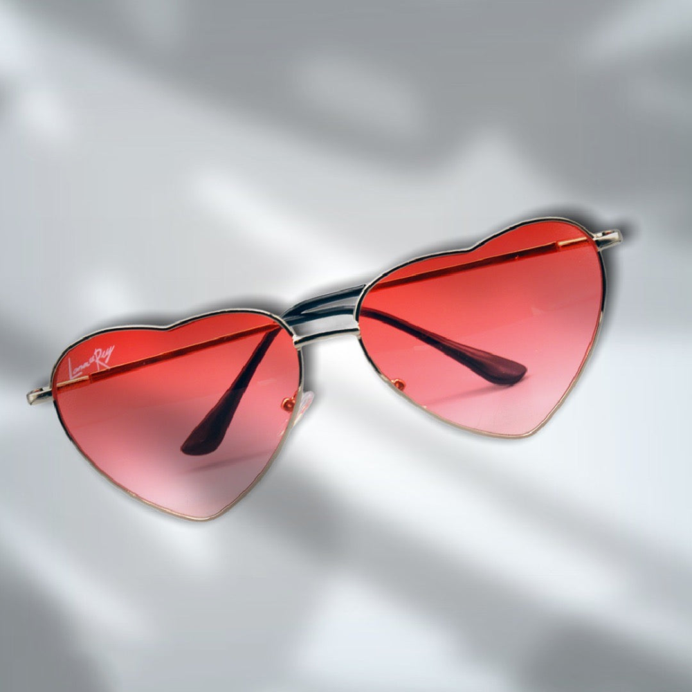 Ocean Series Peach Heart Glasses