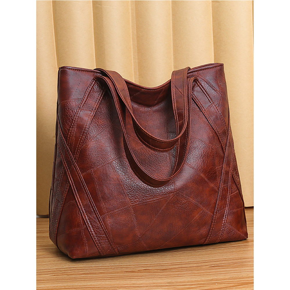 Oil Wax Leather Large Capacity Shoulder Bag