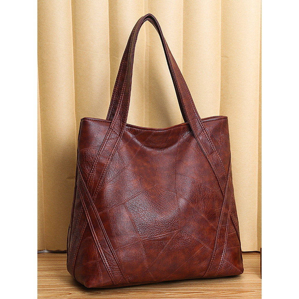 Oil Wax Leather Large Capacity Shoulder Bag