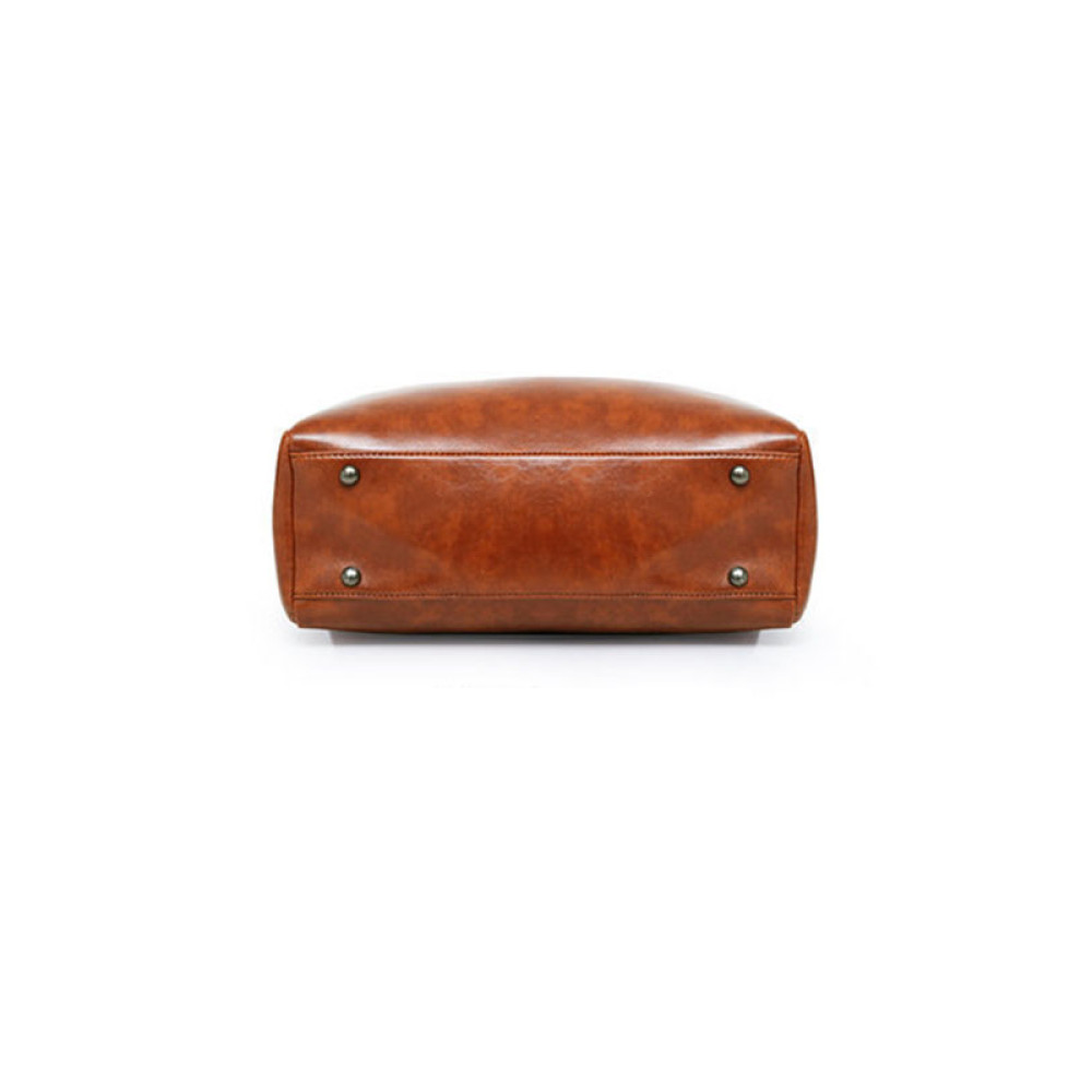 Oil Wax Leather Mother Bag Large Capacity Shoulder Bag Handbag Clutch Card Holder Set Of 4