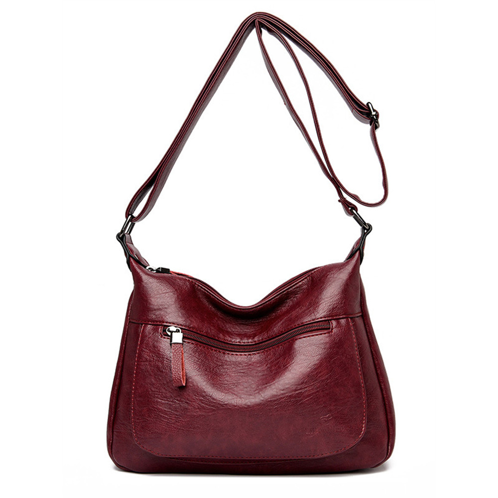 Patch Pocket Soft Leather Utility Crossbody Bag