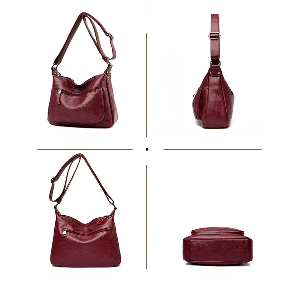 Patch Pocket Soft Leather Utility Crossbody Bag