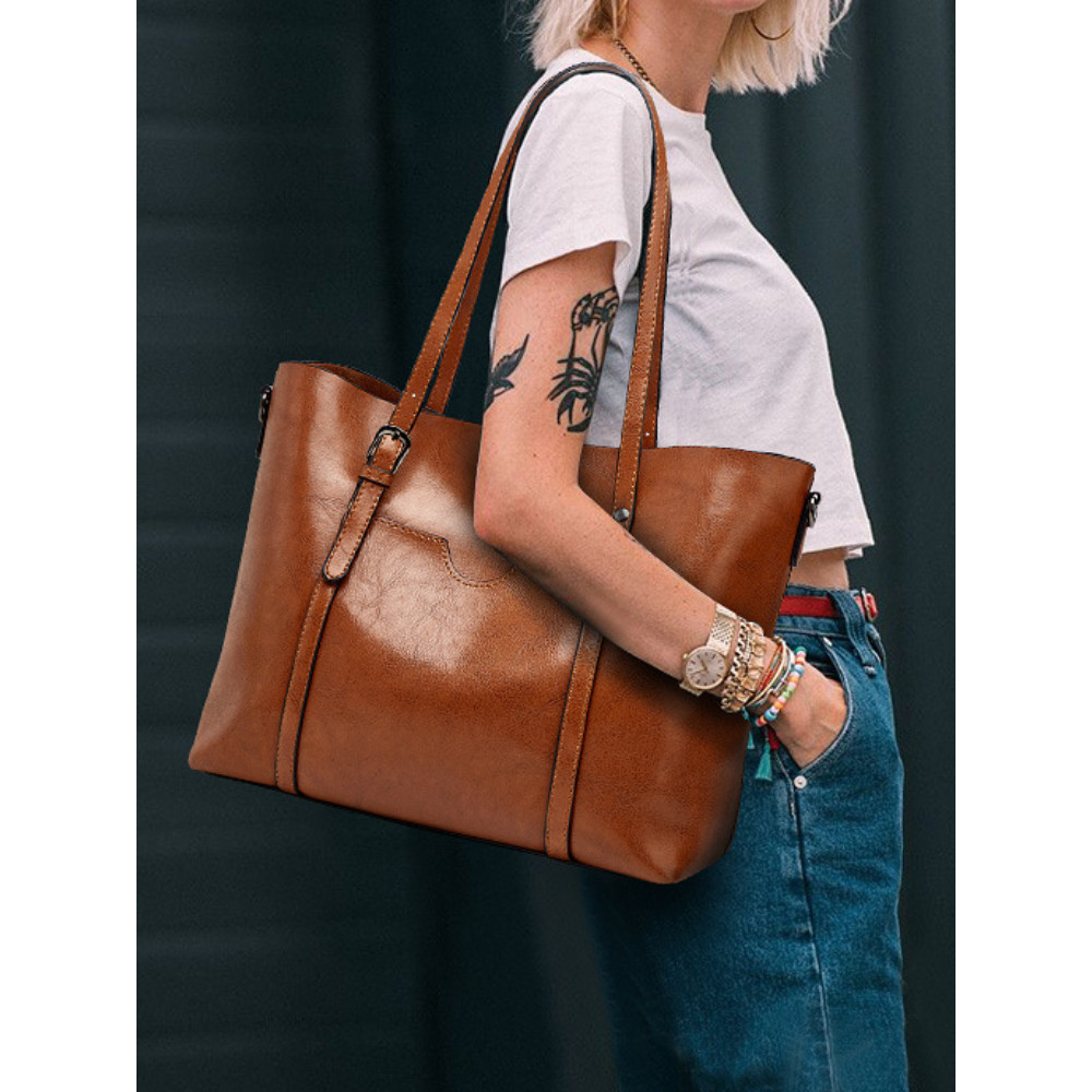 Patch Pocket Utility Big Tote Bag