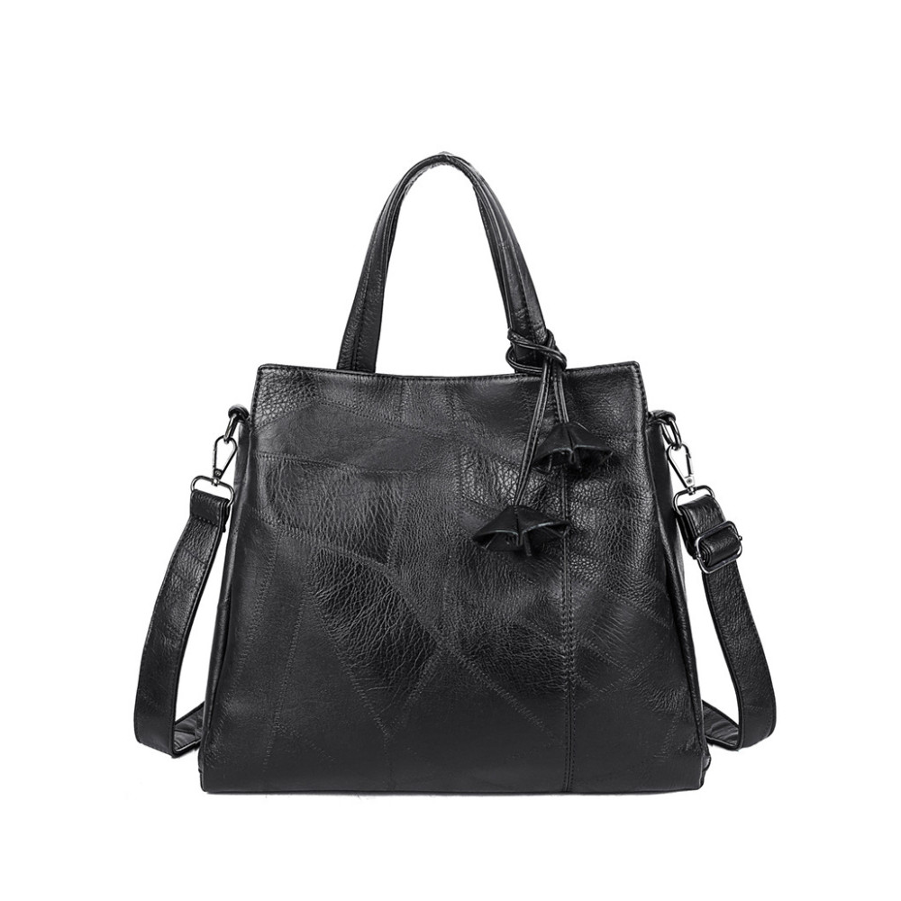Patchwork Leather Flowers Pendant Bag