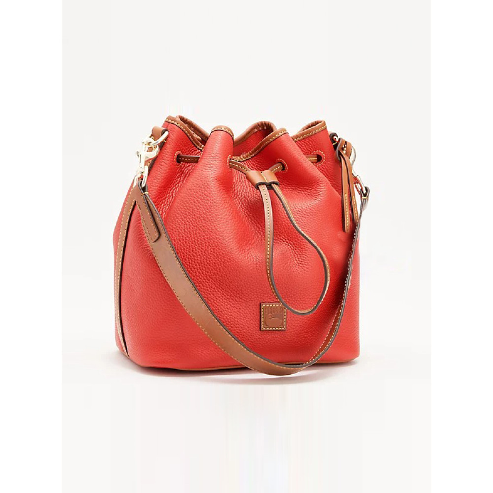 Pebbled Drawstring Bucket Bag