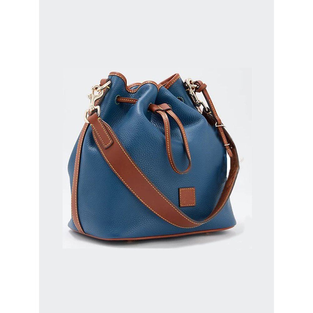 Pebbled Drawstring Bucket Bag