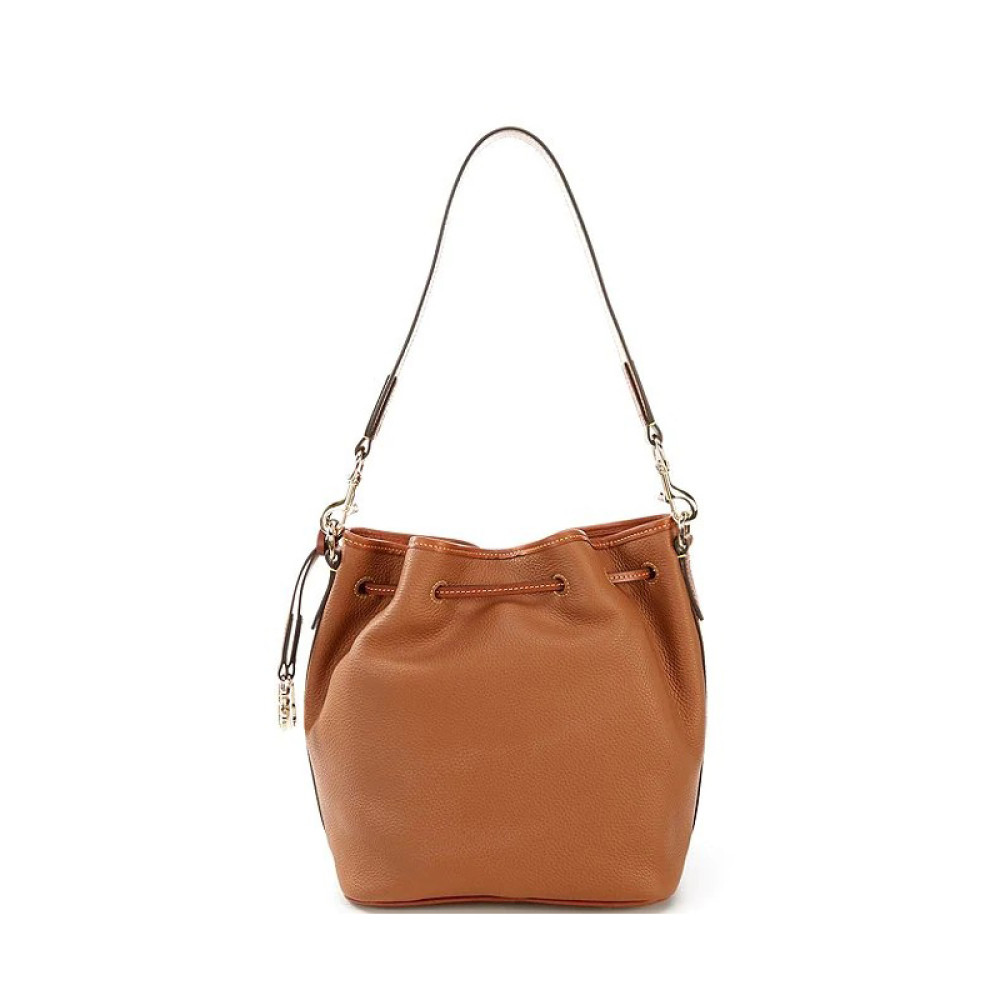 Pebbled Drawstring Bucket Bag