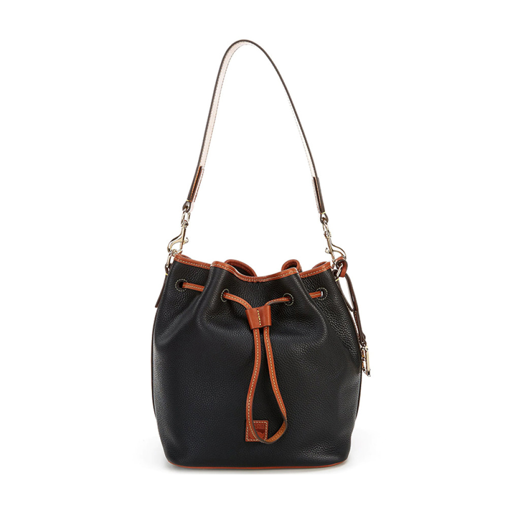 Pebbled Drawstring Bucket Bag