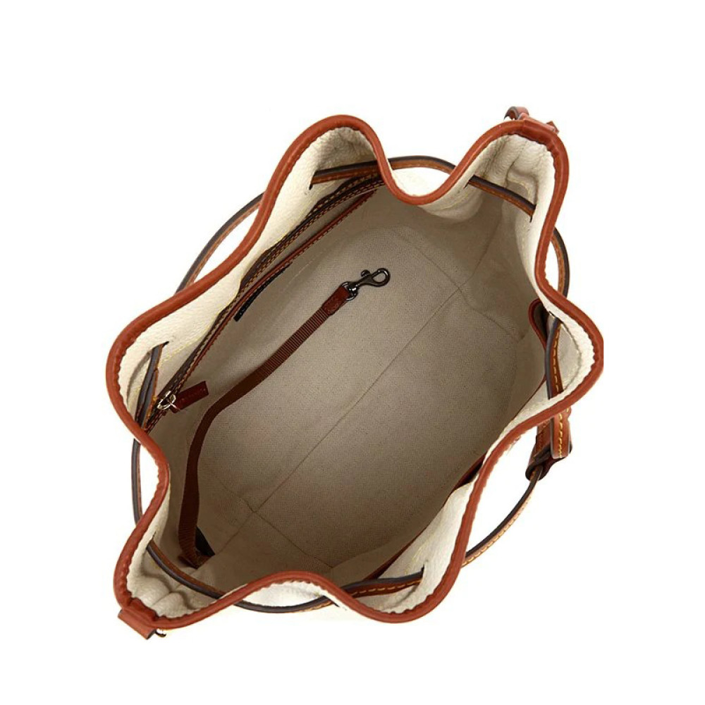 Pebbled Drawstring Bucket Bag