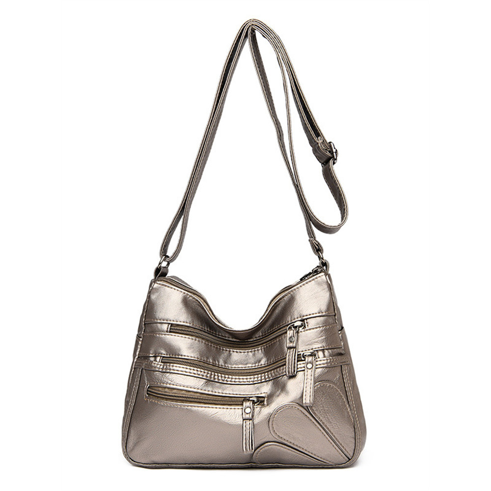 Petals Inspired Patch Multi Pocket Crossbody Bag