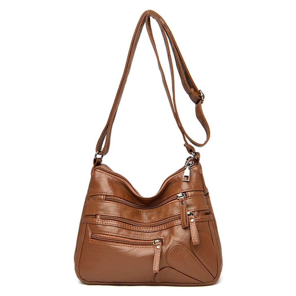 Petals Inspired Patch Multi Pocket Crossbody Bag