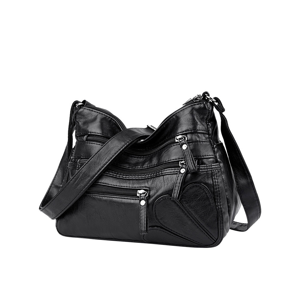 Petals Inspired Patch Multi Pocket Crossbody Bag