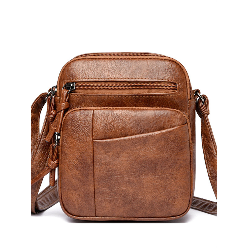 Portable Soft Leather Mini Crossbody Bag