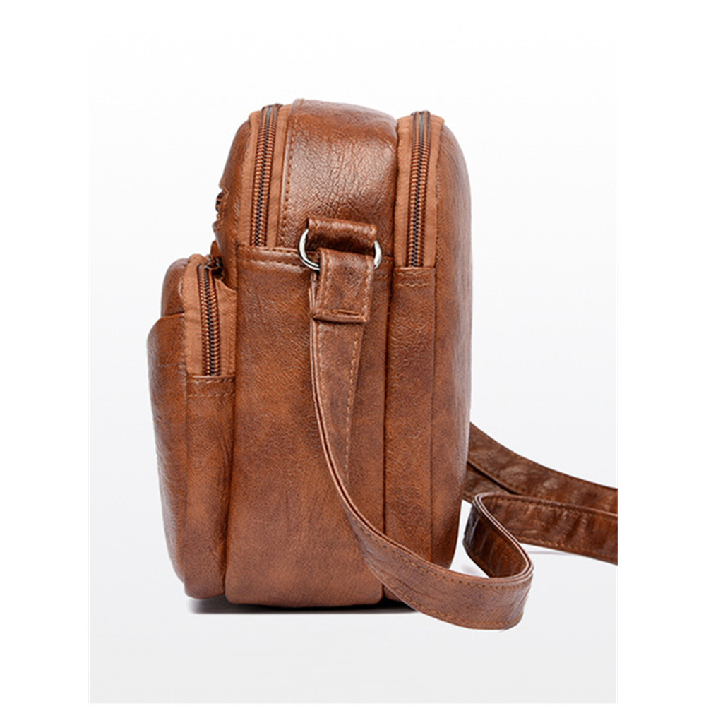 Portable Soft Leather Mini Crossbody Bag