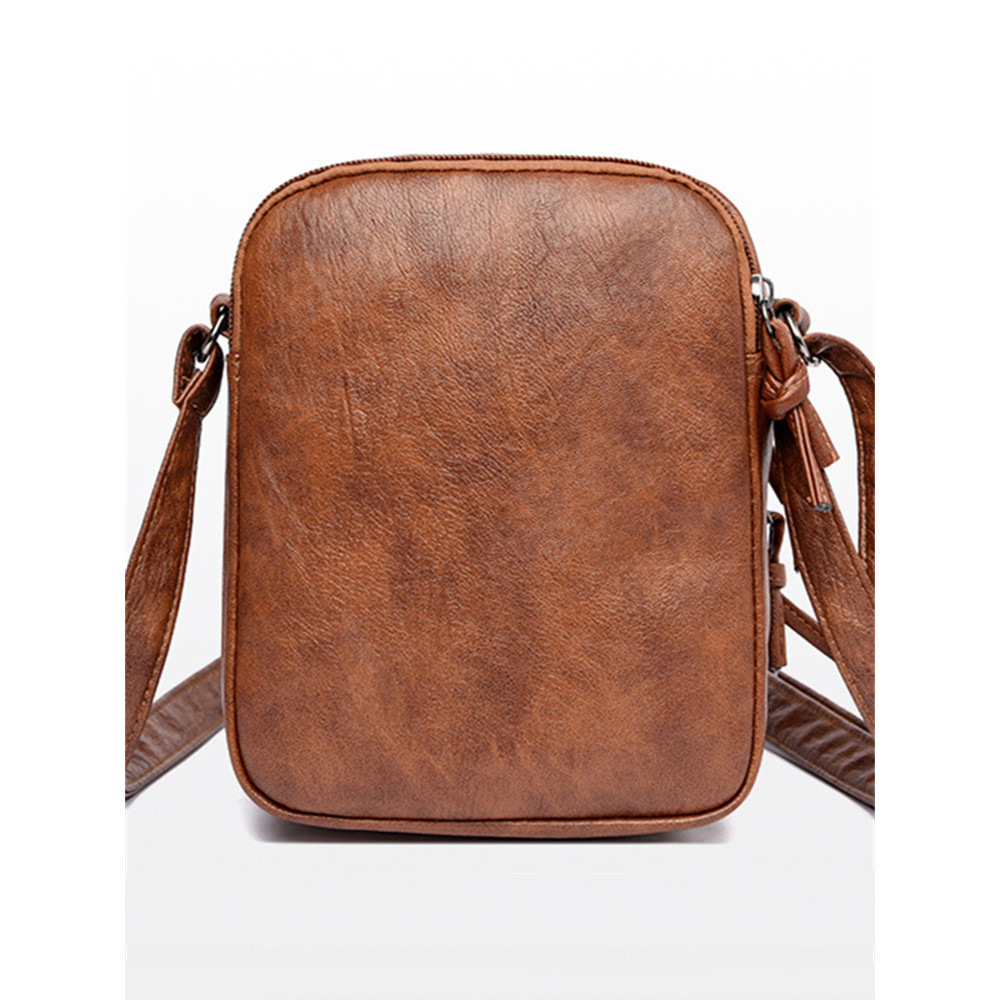 Portable Soft Leather Mini Crossbody Bag