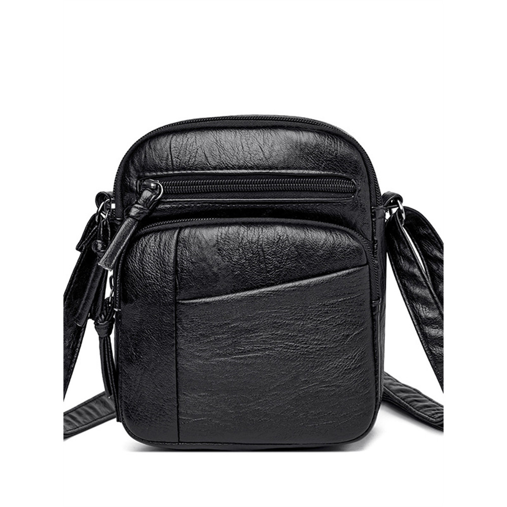 Portable Soft Leather Mini Crossbody Bag