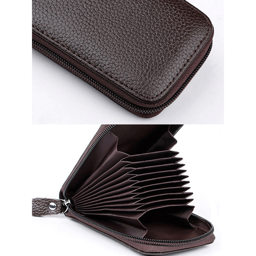 RFID Anti Theft Blocking Leather Card Holder