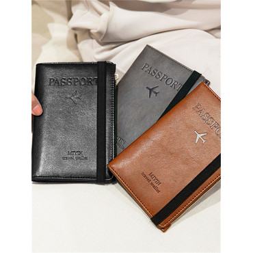 RFID/NFC Protection Leather Utility Passport Purse