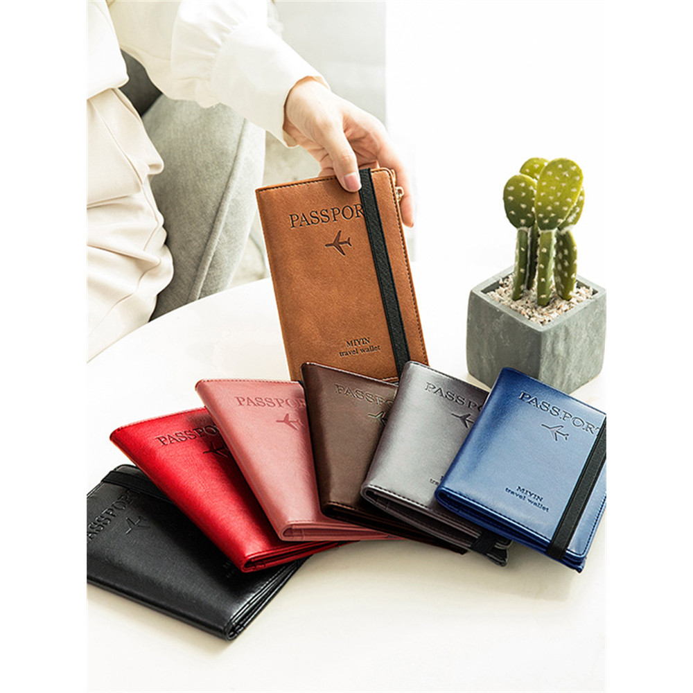 RFID/NFC Protection Leather Utility Passport Purse