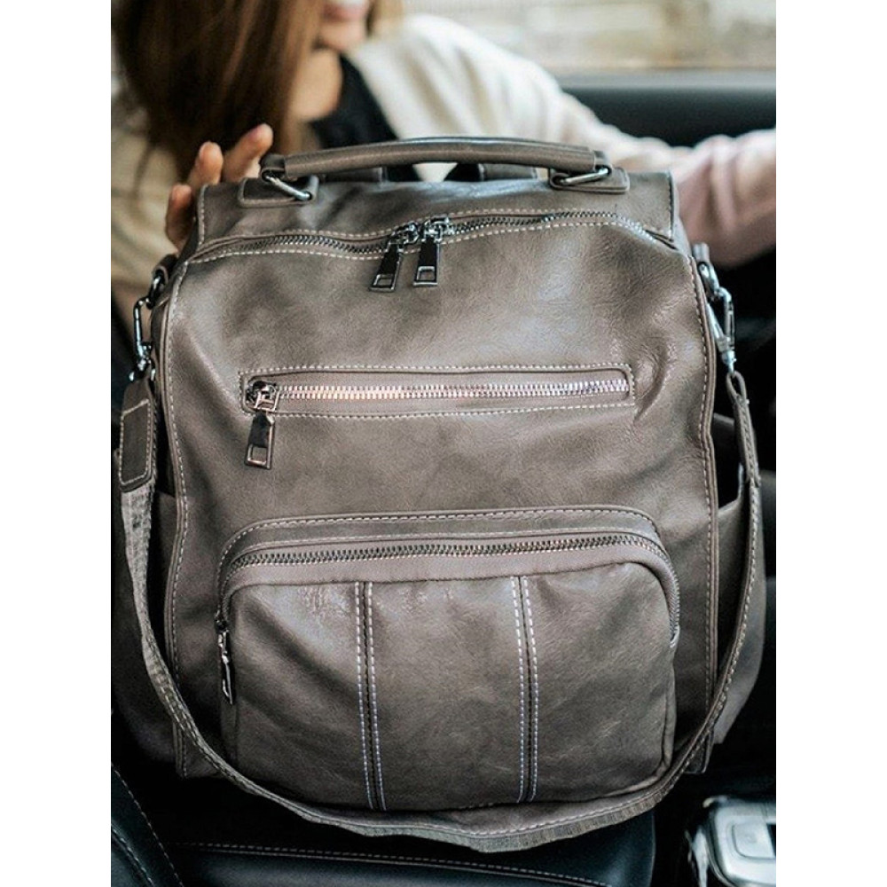 Retro Backpack Purse With Shoulder Strap