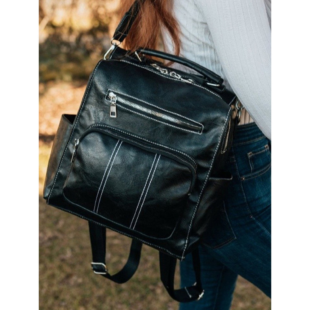 Retro Backpack Purse With Shoulder Strap