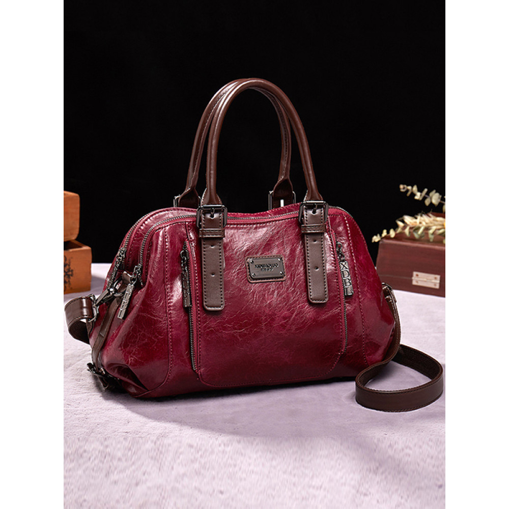 Retro Leather Tote Bag Shoulder Bag