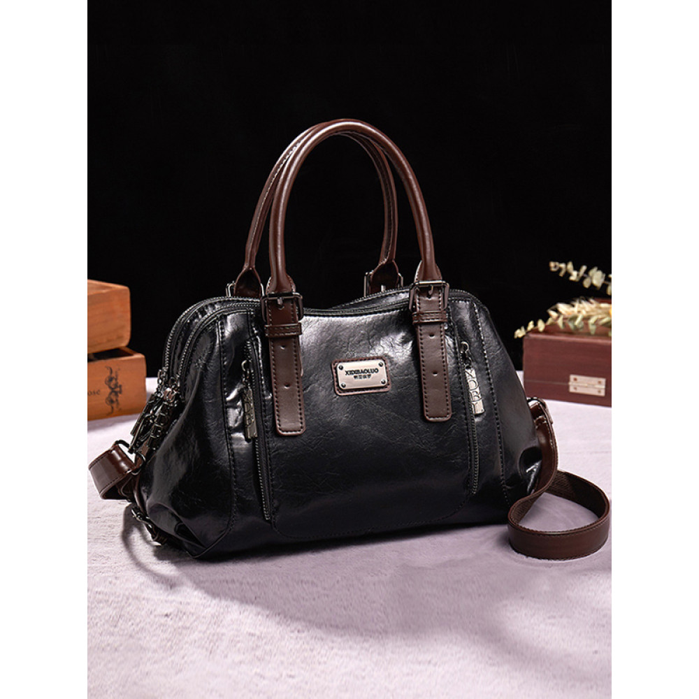 Retro Leather Tote Bag Shoulder Bag