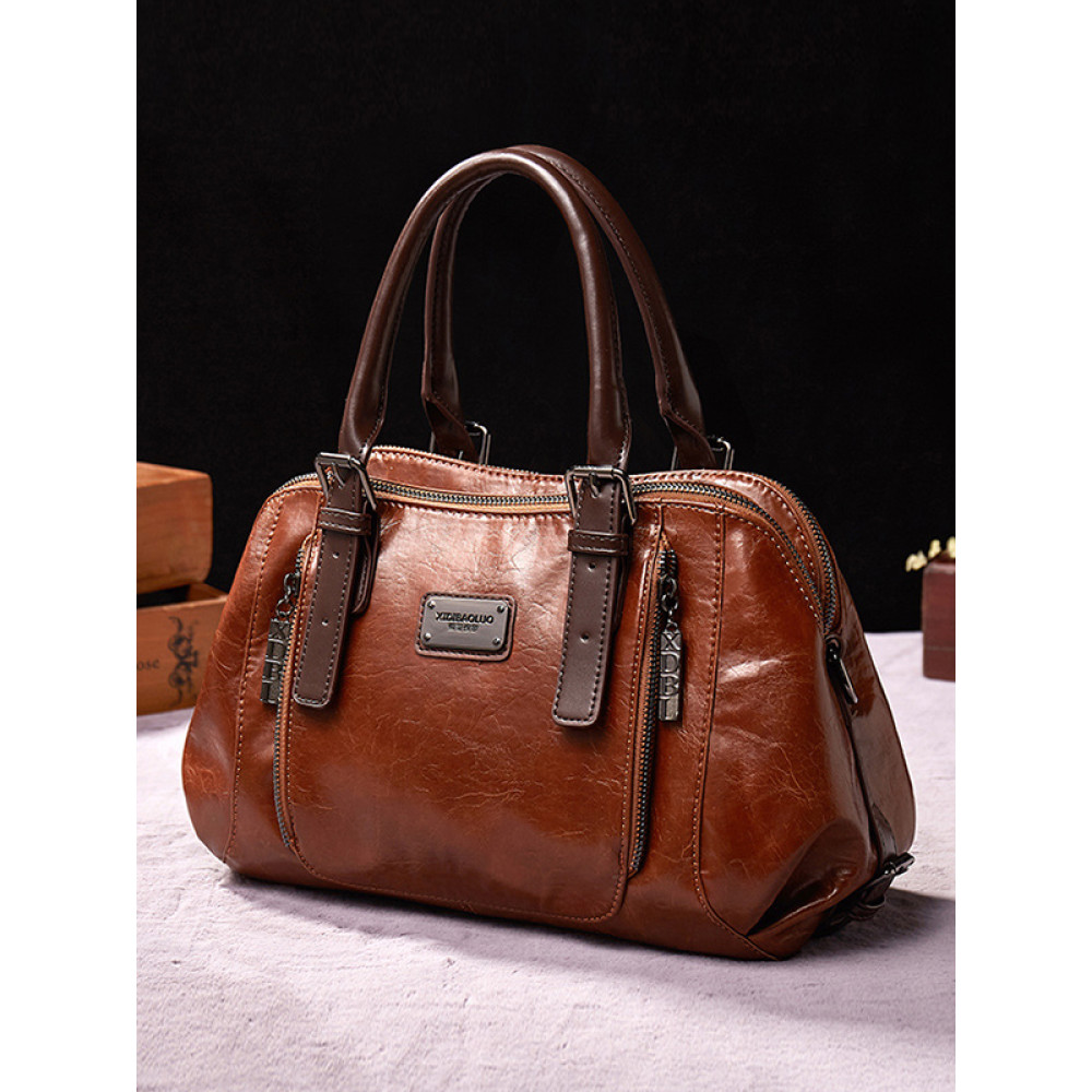 Retro Leather Tote Bag Shoulder Bag