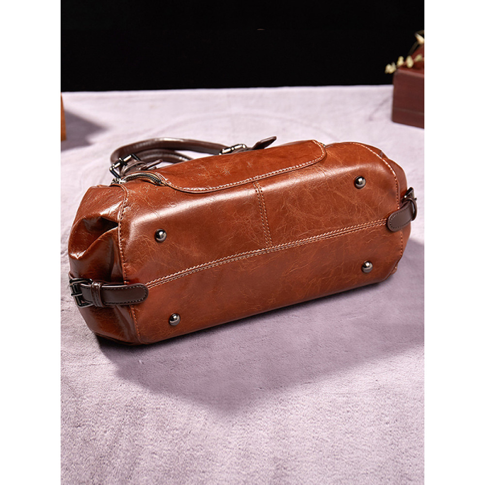 Retro Leather Tote Bag Shoulder Bag