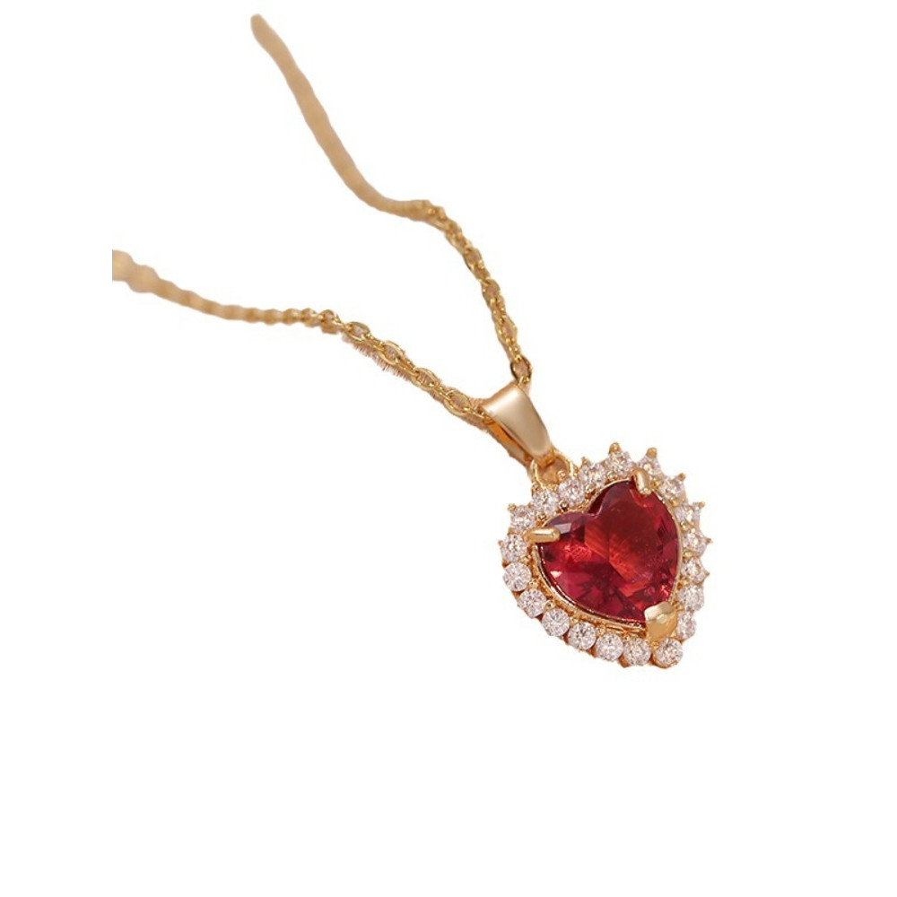 Ruby Versatile Love Shaped Clavicle Chain