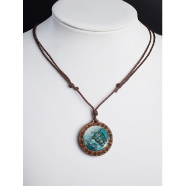 Sea Life Inspired Wooden Pendant Necklace