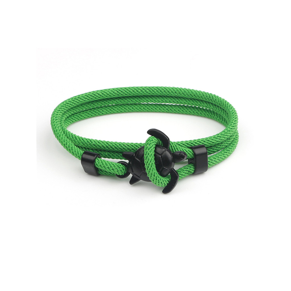 Sea Turtle Anchor Style Adjustable Bracelet