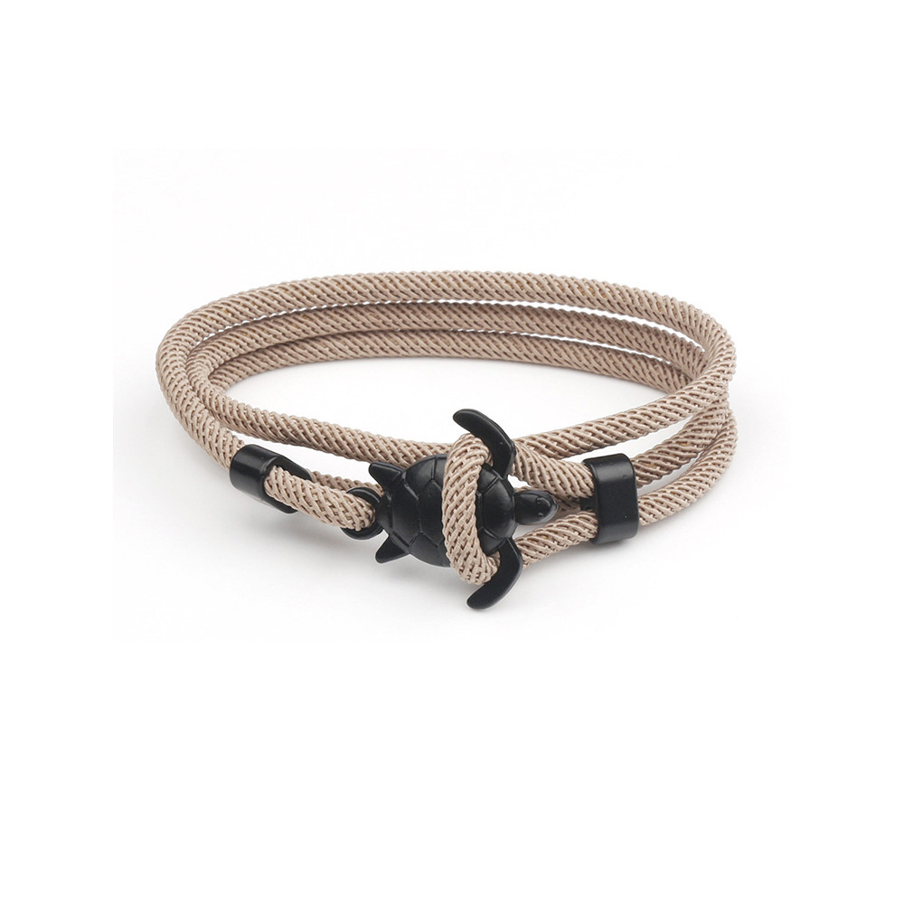 Sea Turtle Anchor Style Adjustable Bracelet