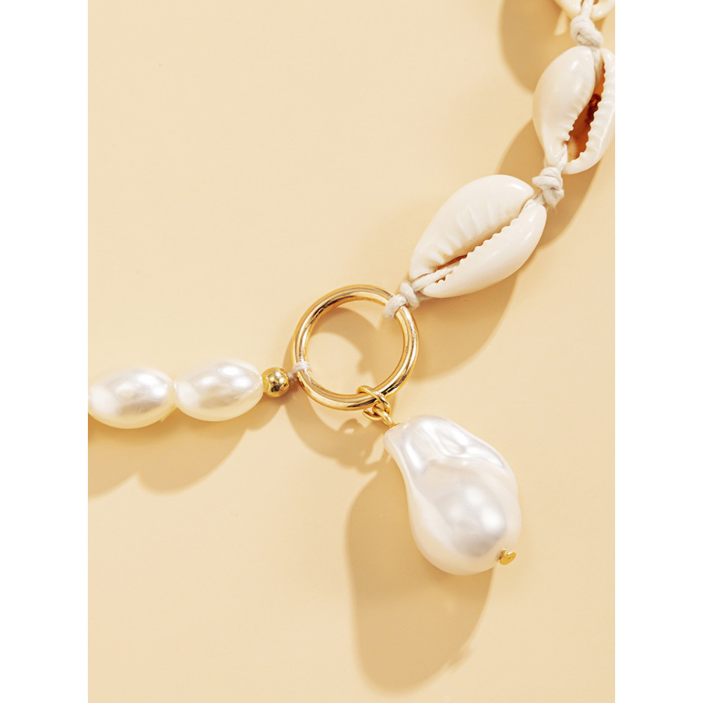 Shell Pearl Simple Versatile Pendant Necklace