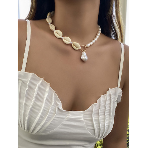 Shell Pearl Simple Versatile Pendant Necklace