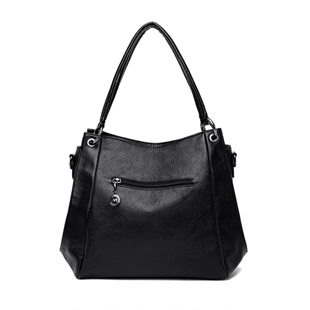 Side Zippers Utility Soft Leather Bag