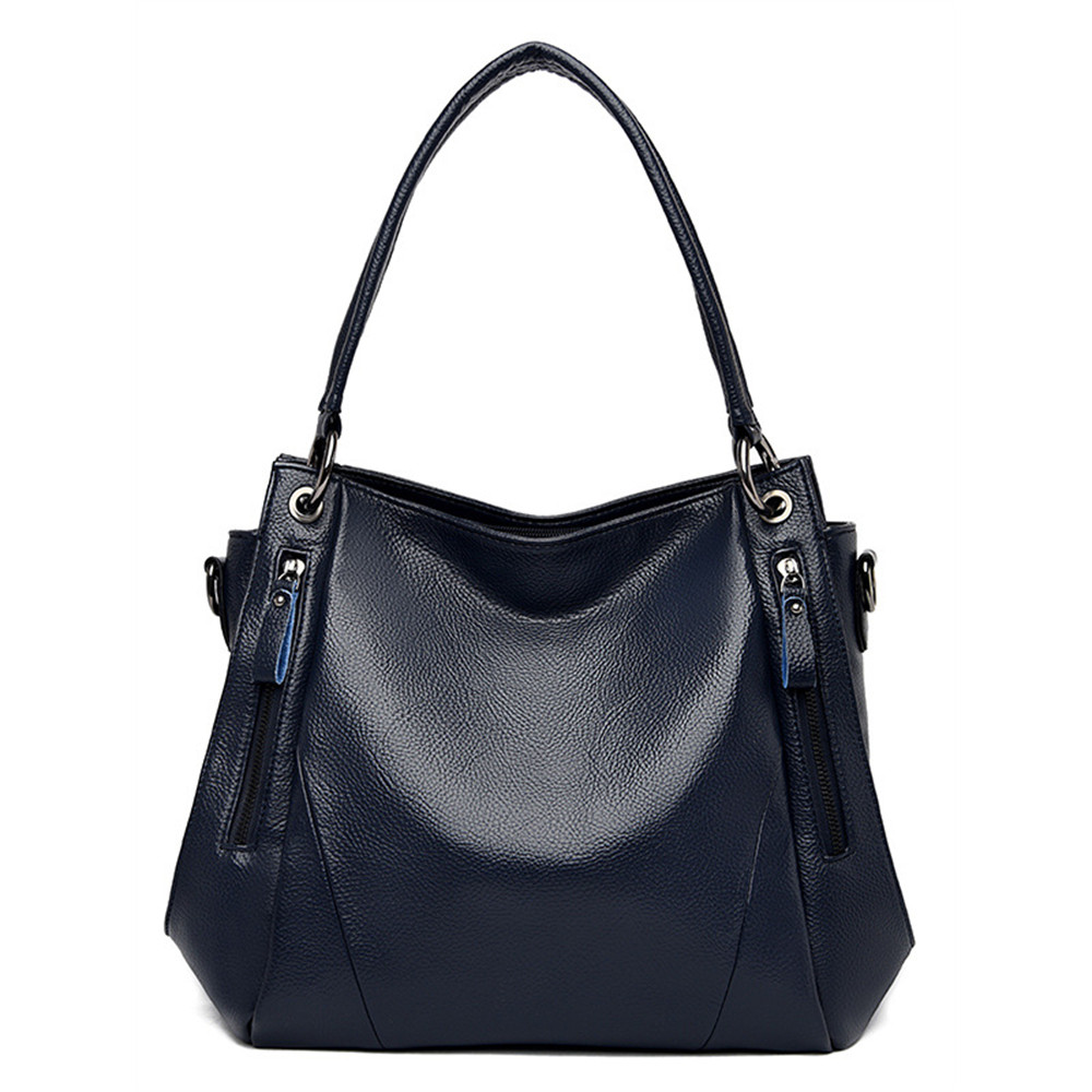 Side Zippers Utility Soft Leather Bag