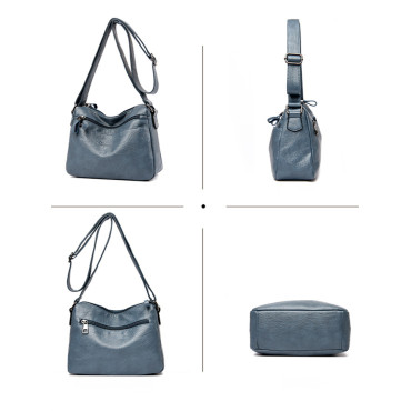 Simple Soft Leather Utility Crossbody Bag