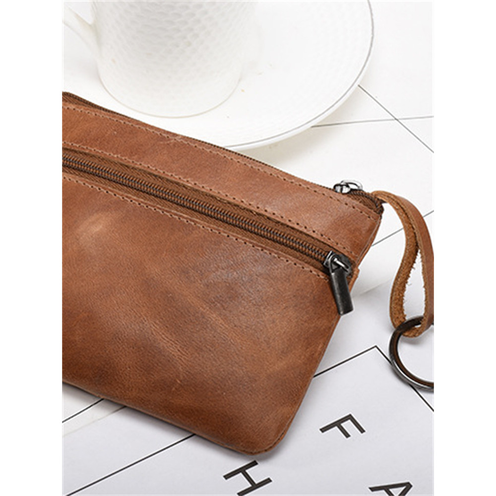 Simple Soft Leather Utility Handbag Wallet