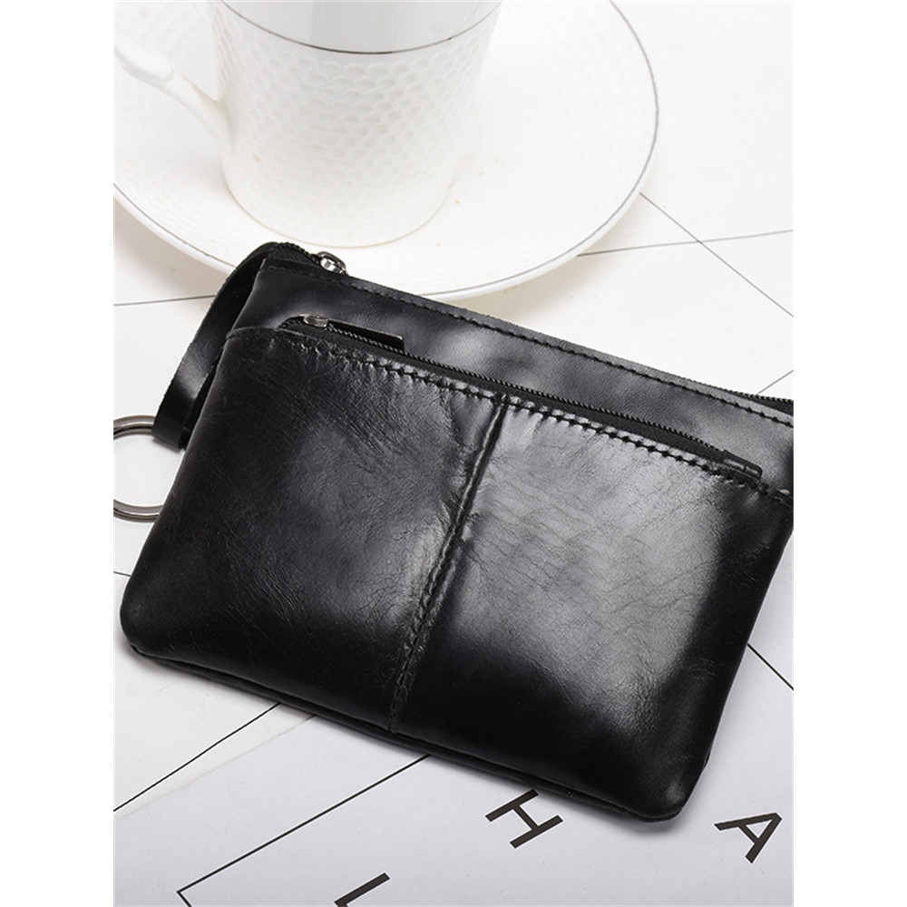 Simple Soft Leather Utility Handbag Wallet