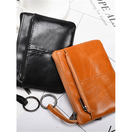 Simple Soft Leather Utility Handbag Wallet
