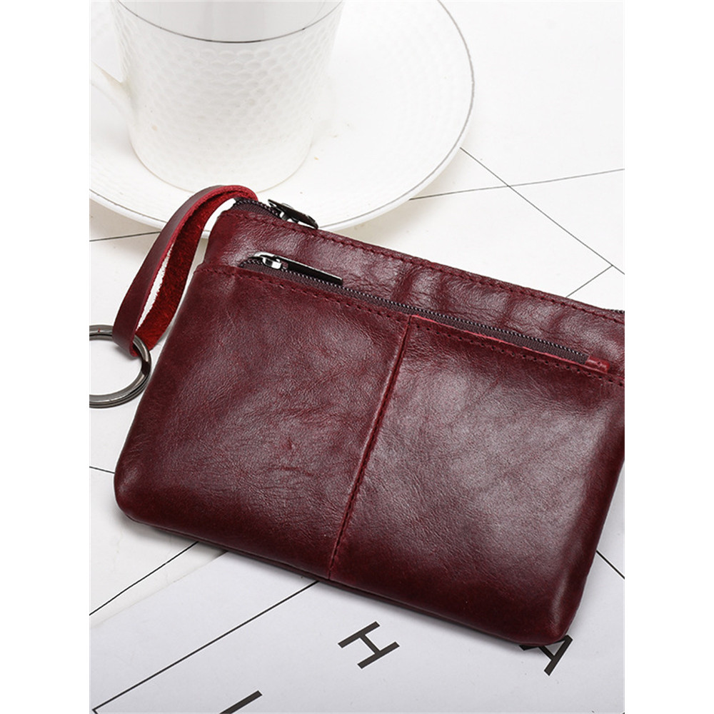 Simple Soft Leather Utility Handbag Wallet