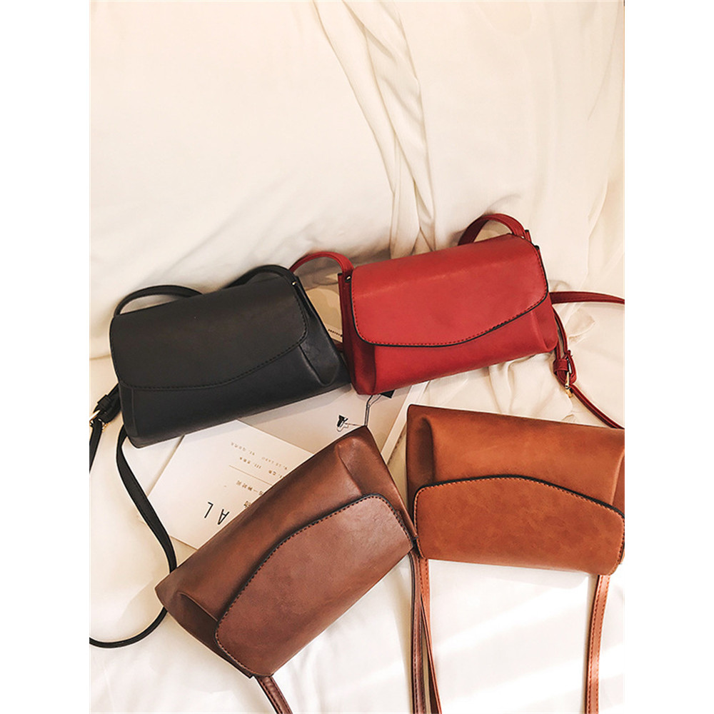 Simple Style Flap Pinched Crossbody Bag