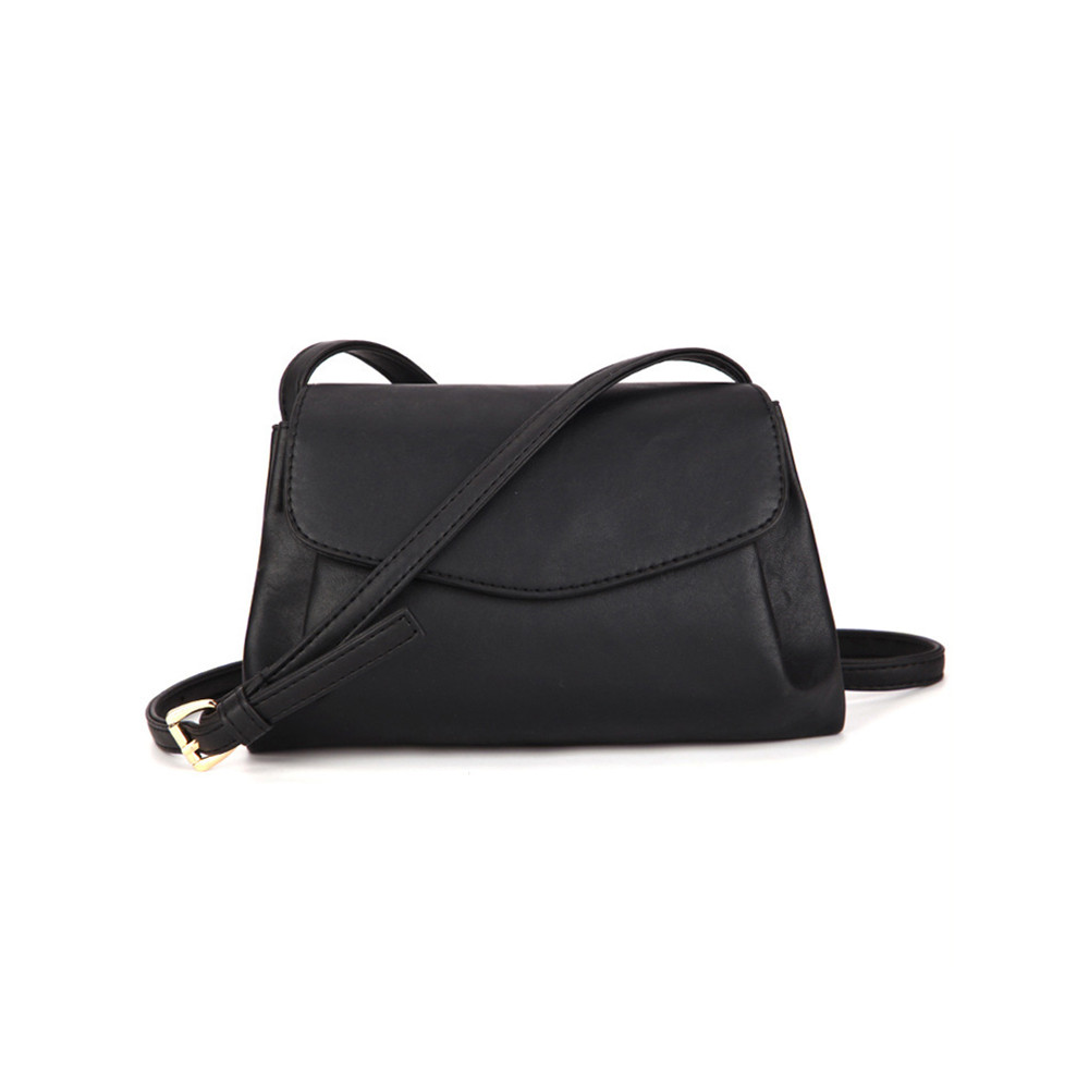Simple Style Flap Pinched Crossbody Bag